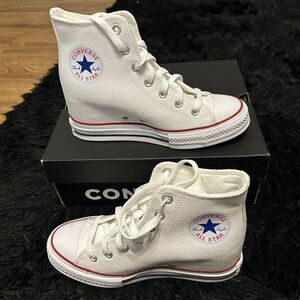 CONVERSE Ctas wedge hi top white lace up shoes sneakers women's 9 new